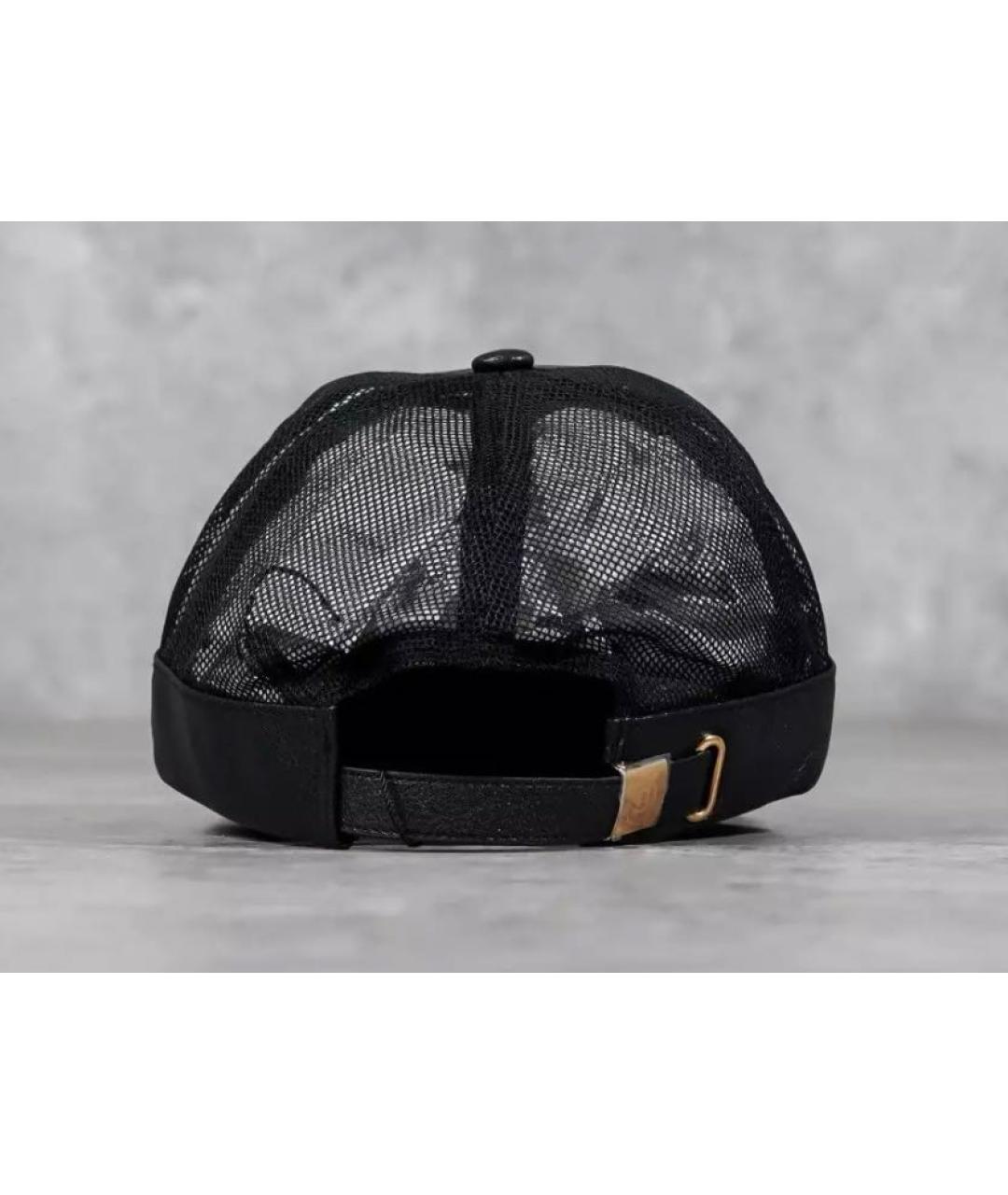 BALMAIN Черная кожаная кепка, фото 4