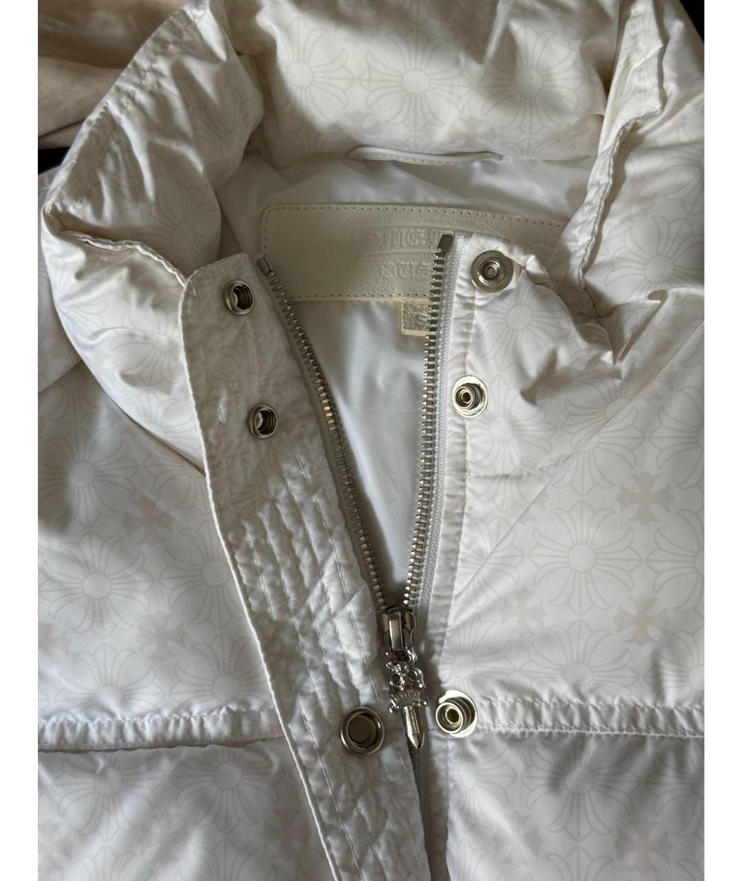 CHROME HEARTS Белый полиэстеровый пуховик, фото 3