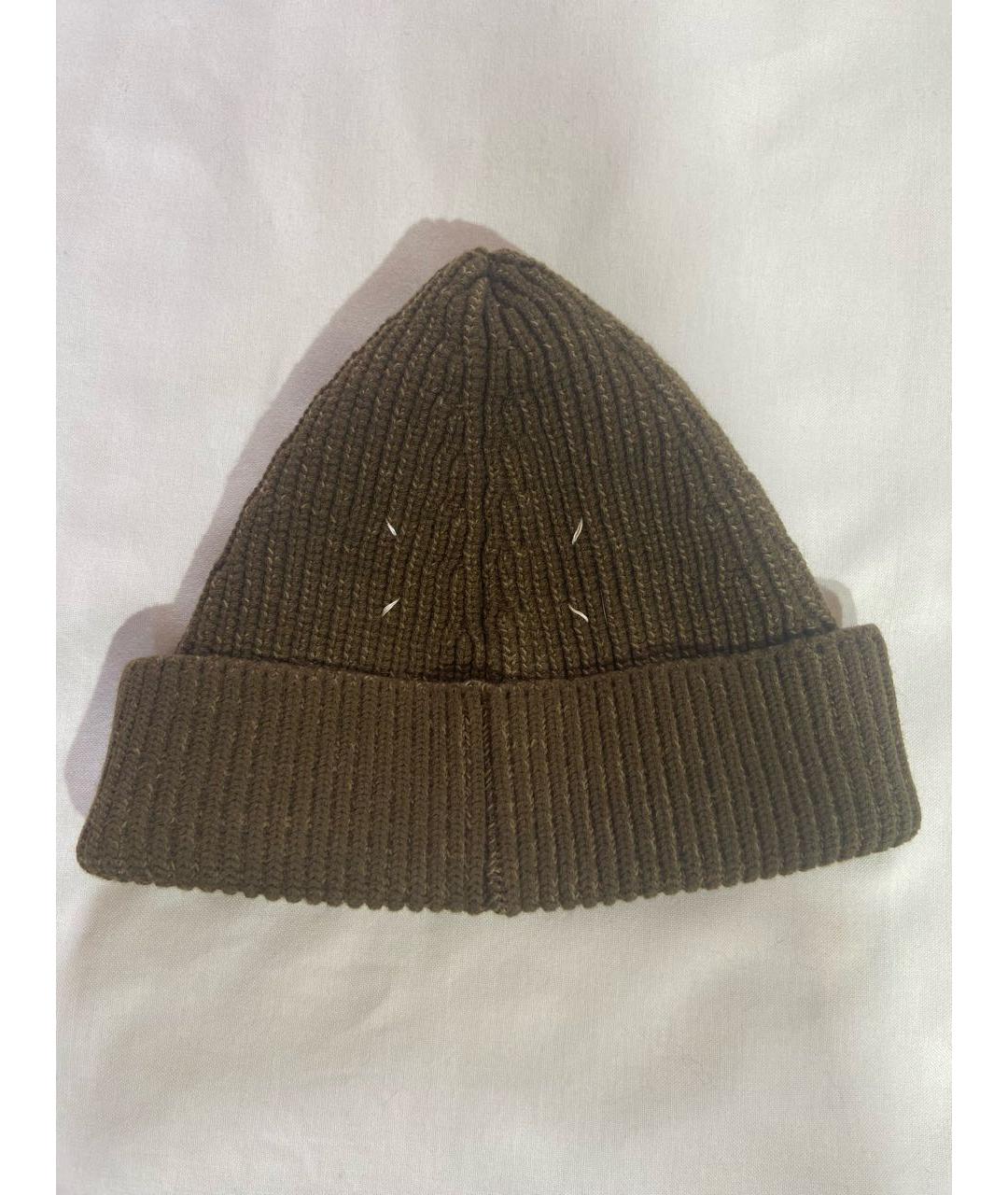 MAISON MARGIELA Хаки шерстяная шапка, фото 2