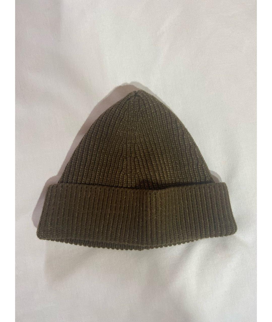 MAISON MARGIELA Хаки шерстяная шапка, фото 4