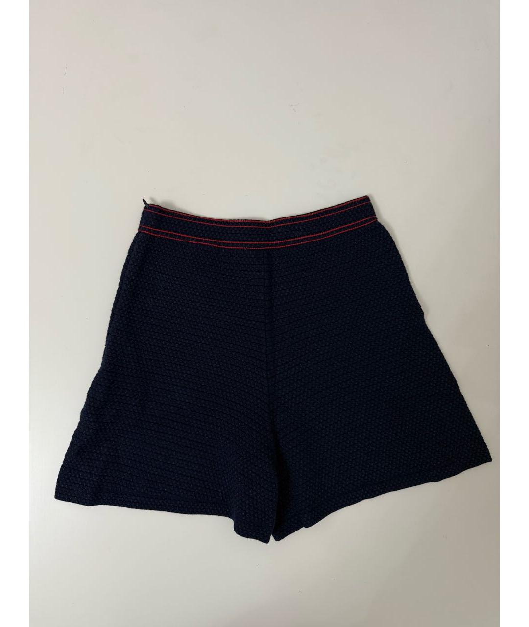 SANDRO Темно-синие хлопковые шорты, фото 8