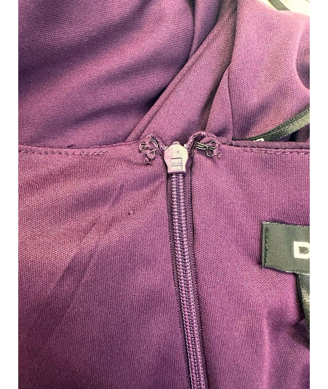 DKNY Фиолетовое шифоновое коктейльное платье, фото 6