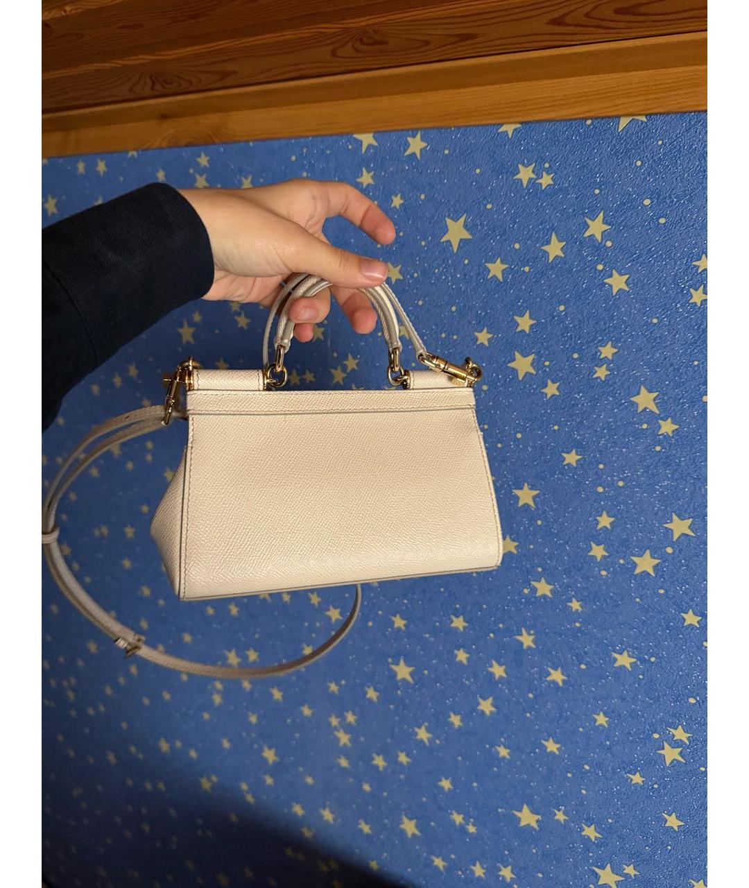 DOLCE&GABBANA Белая сумка через плечо из искусственной кожи, фото 3