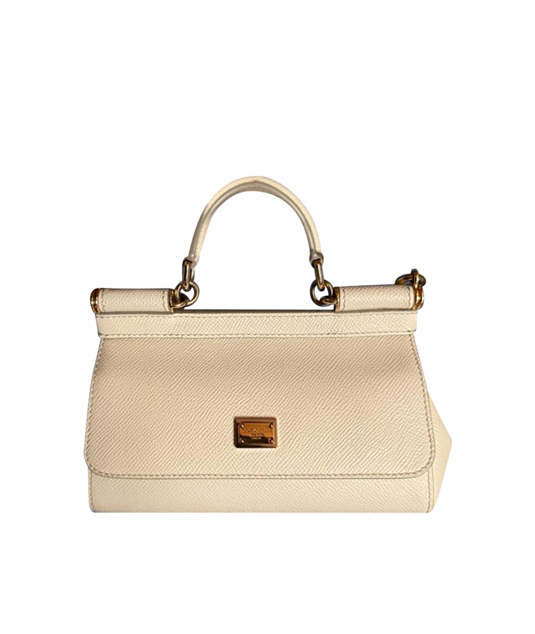 DOLCE&GABBANA Белая сумка через плечо из искусственной кожи, фото 5