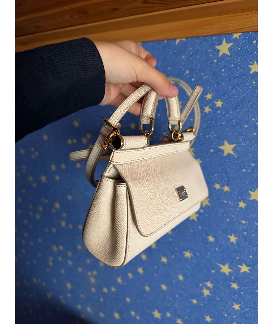 DOLCE&GABBANA Белая сумка через плечо из искусственной кожи, фото 2