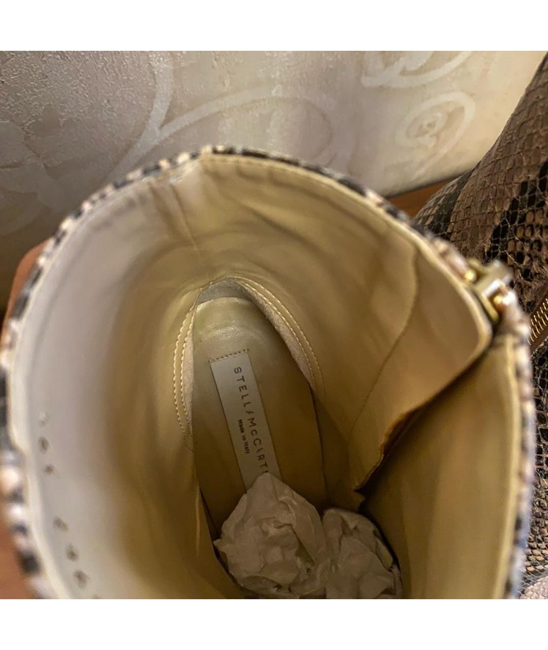 STELLA MCCARTNEY Бежевые кожаные сапоги, фото 5