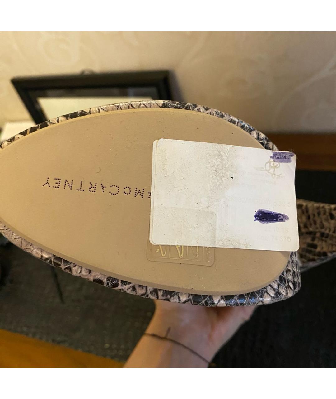 STELLA MCCARTNEY Бежевые кожаные сапоги, фото 6