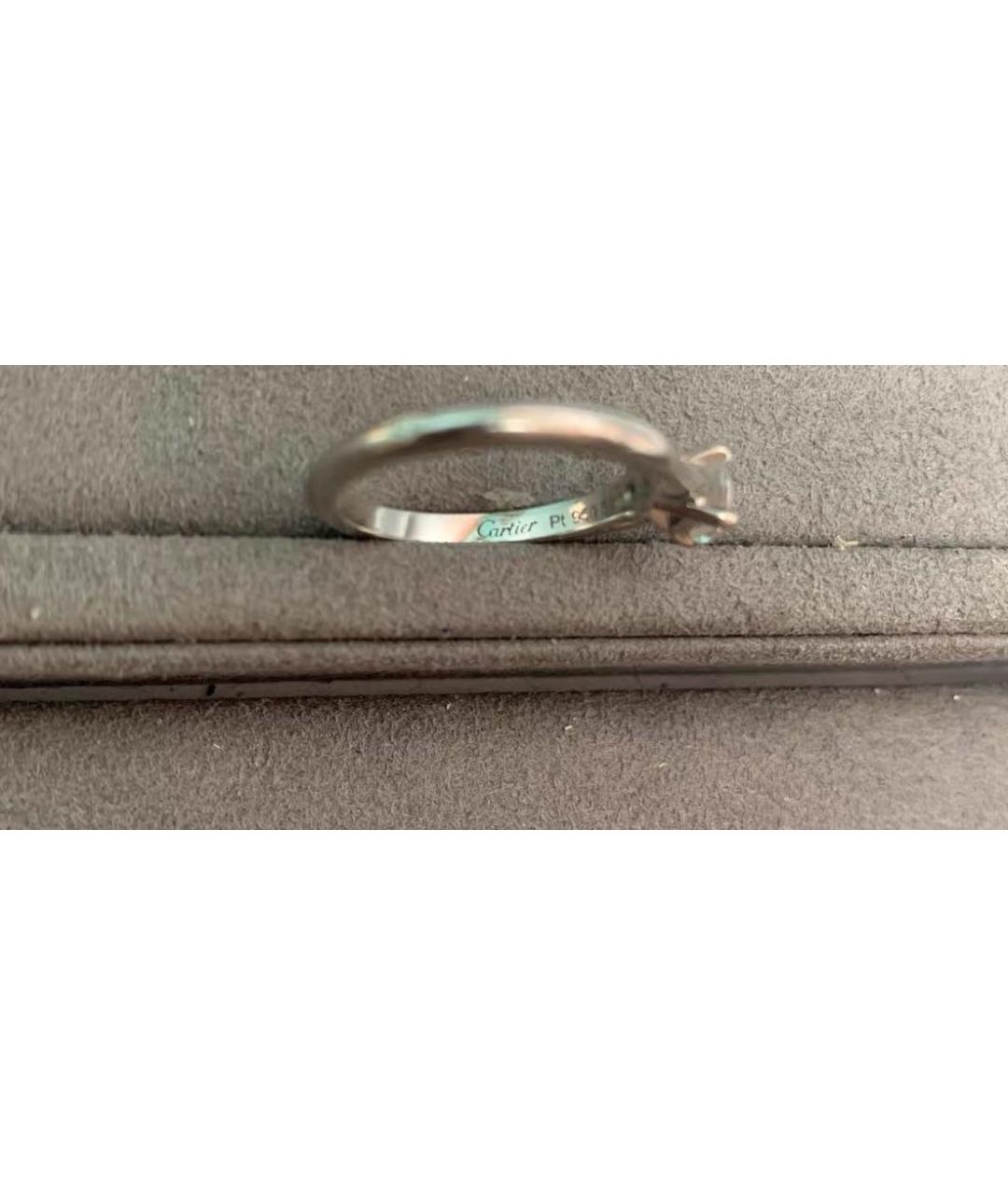 CARTIER Серебряное платиновое кольцо, фото 4