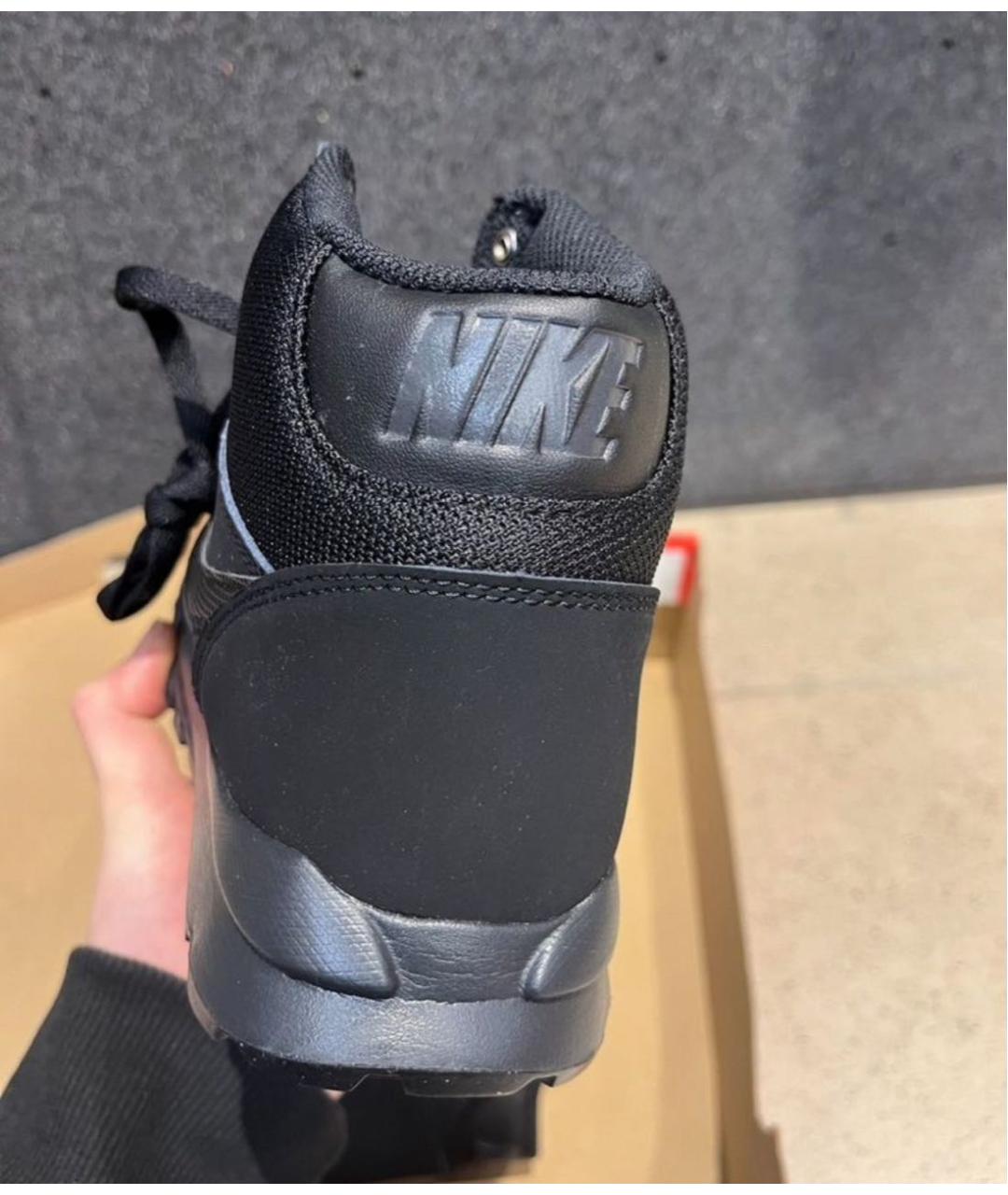 NIKE Черные замшевые высокие кроссовки / кеды, фото 8