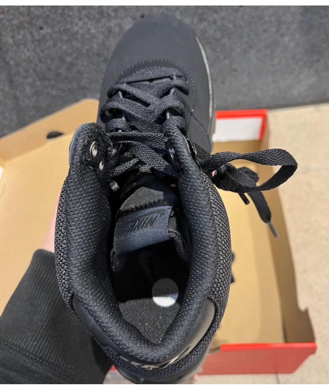 NIKE Черные замшевые высокие кроссовки / кеды, фото 6