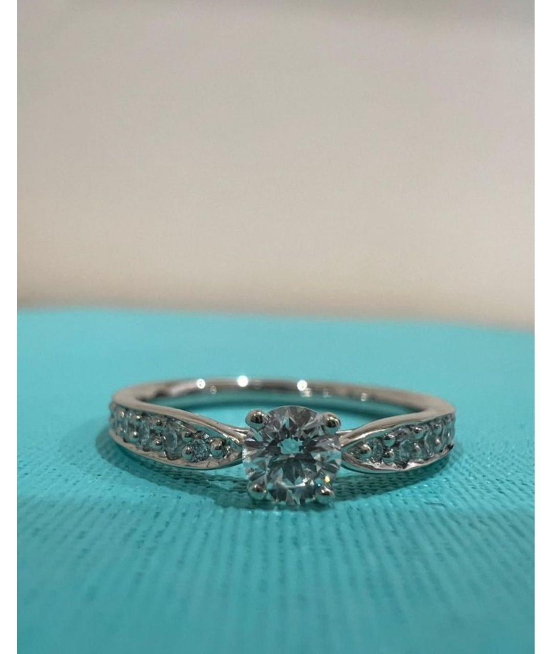 TIFFANY&CO Белое платиновое кольцо, фото 7