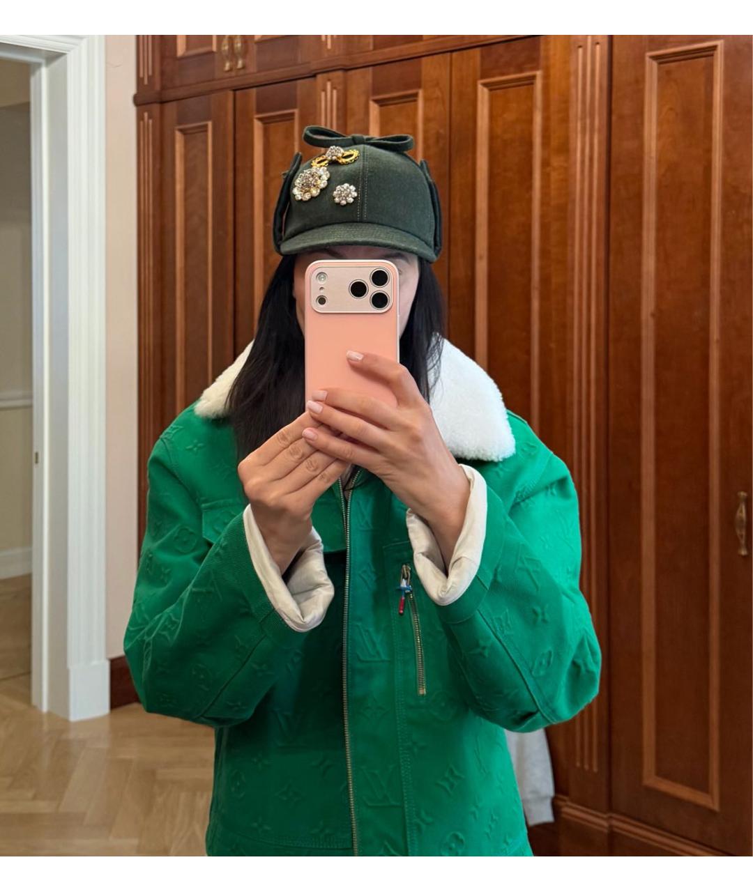MIU MIU Хаки шерстяная кепка, фото 7