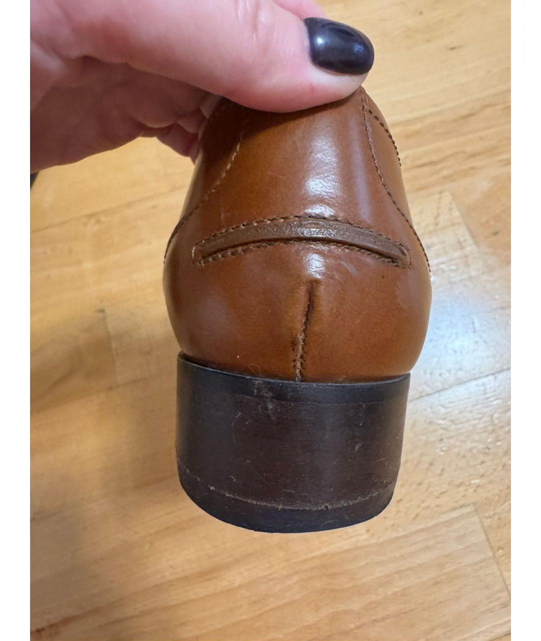 BOTTEGA VENETA Коричневые кожаные лоферы, фото 4