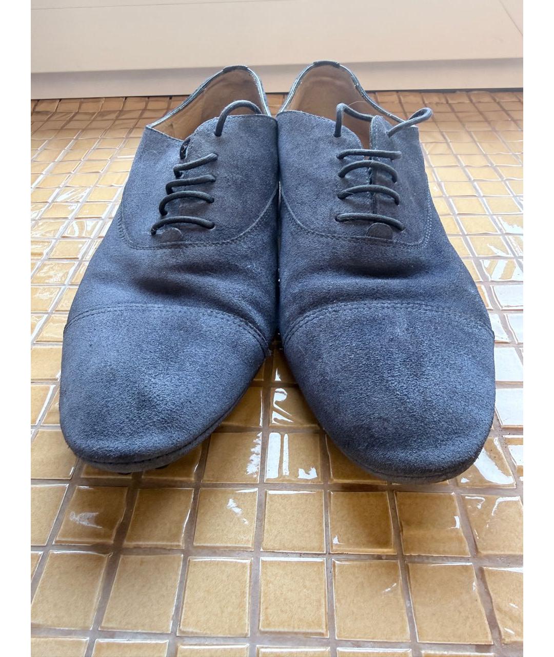 SANTONI Синие замшевые туфли, фото 2