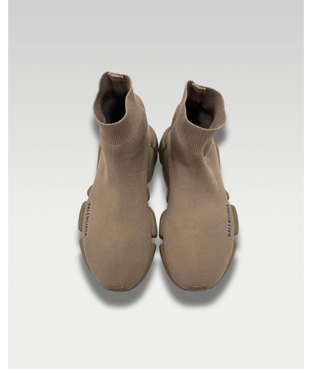 BALENCIAGA Бежевые текстильные слипоны, фото 2