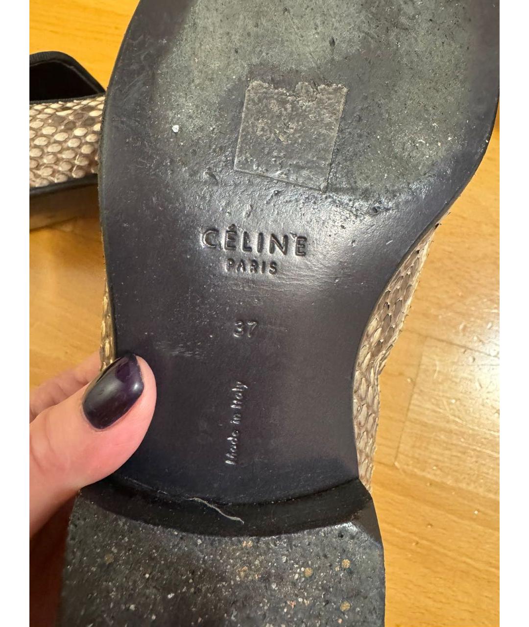 CELINE Мульти мокасины из экзотической кожи, фото 5