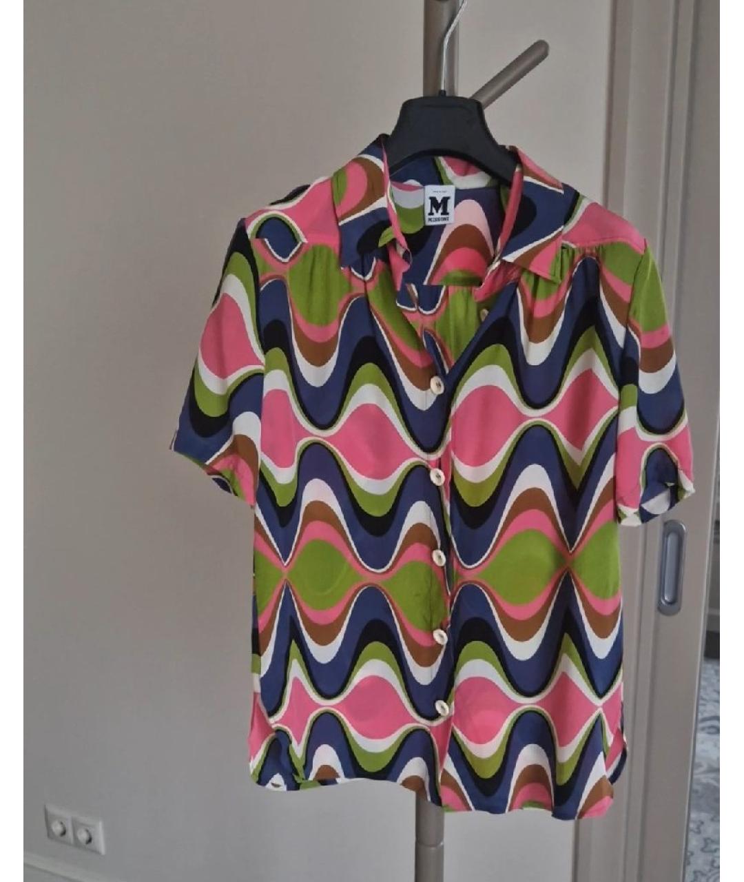 M MISSONI Мульти шелковая блузы, фото 5