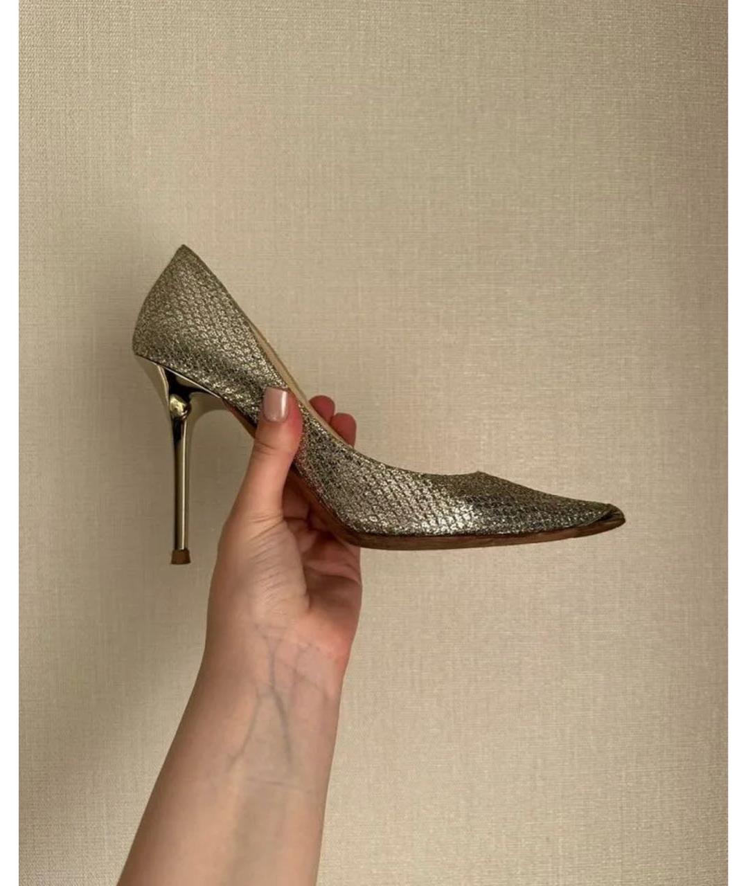 JIMMY CHOO Серебряные туфли, фото 5