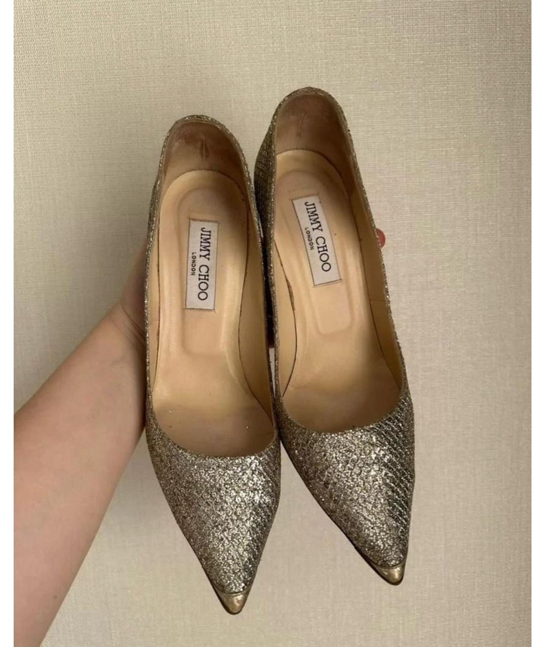 JIMMY CHOO Серебряные туфли, фото 2