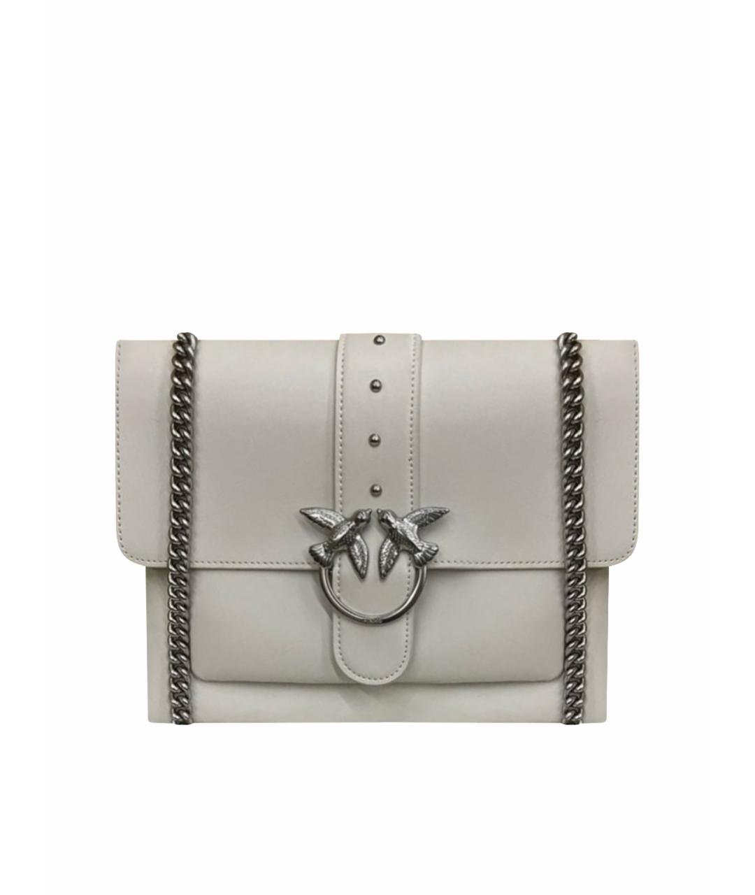 PINKO Бежевая кожаная сумка через плечо, фото 1