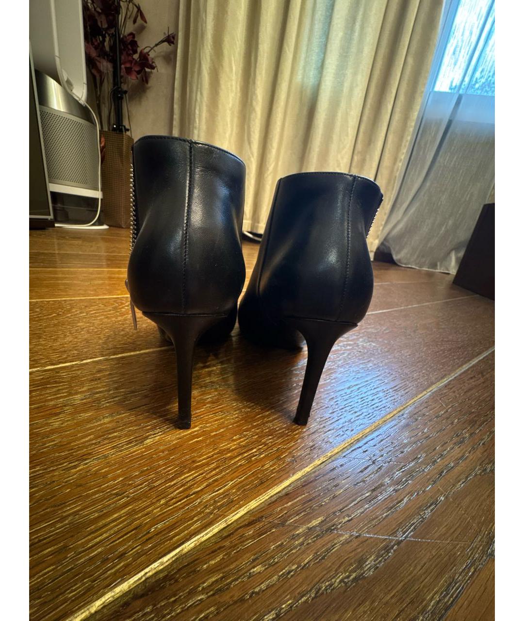 SAINT LAURENT Черные кожаные ботильоны, фото 4
