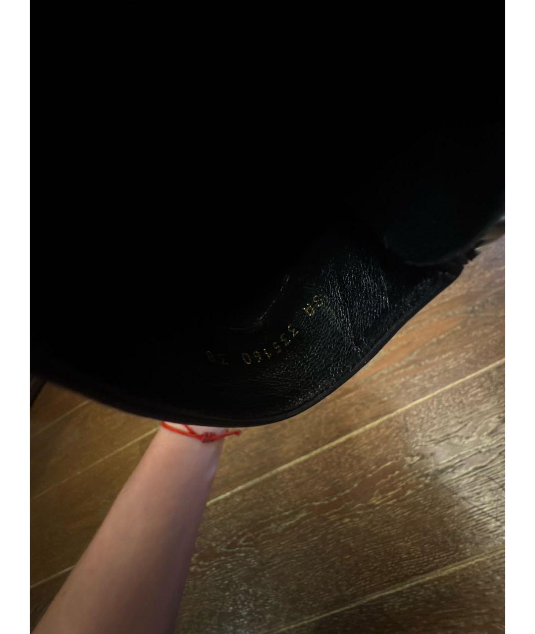 SAINT LAURENT Черные кожаные ботильоны, фото 8