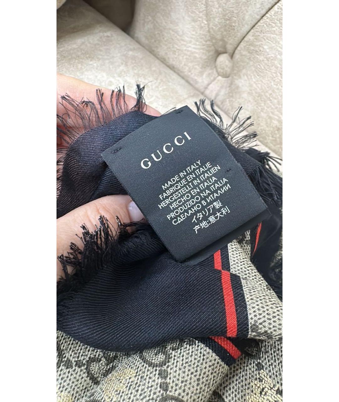 GUCCI Бежевый платок, фото 5