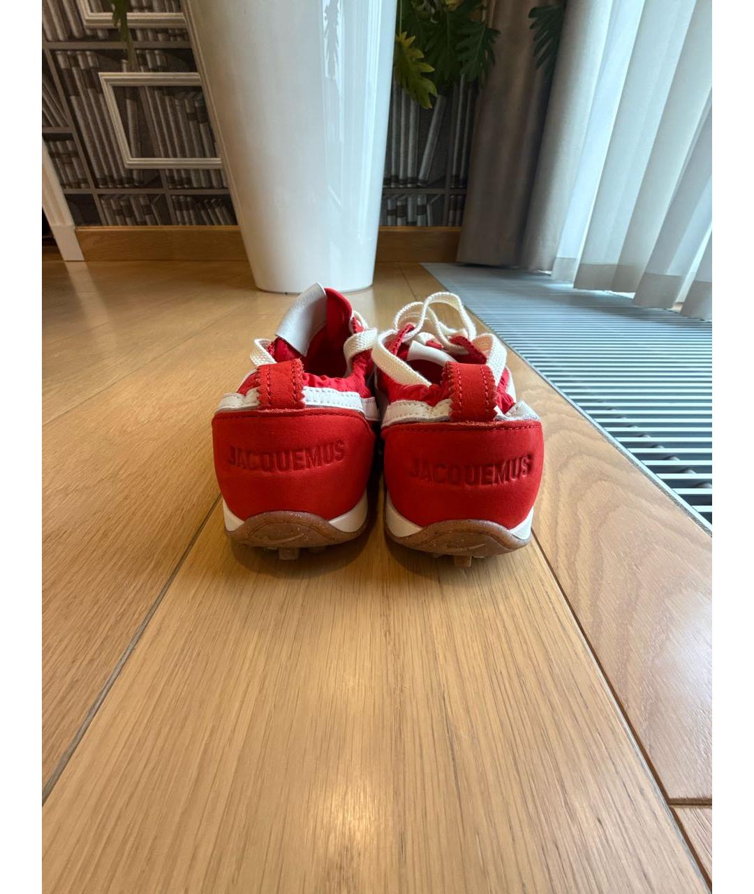 JACQUEMUS Красные текстильные кеды, фото 4