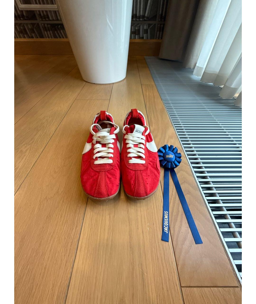 JACQUEMUS Красные текстильные кеды, фото 2