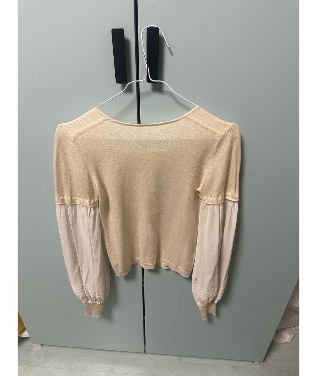 CHANEL Бежевый кашемировый джемпер / свитер, фото 2