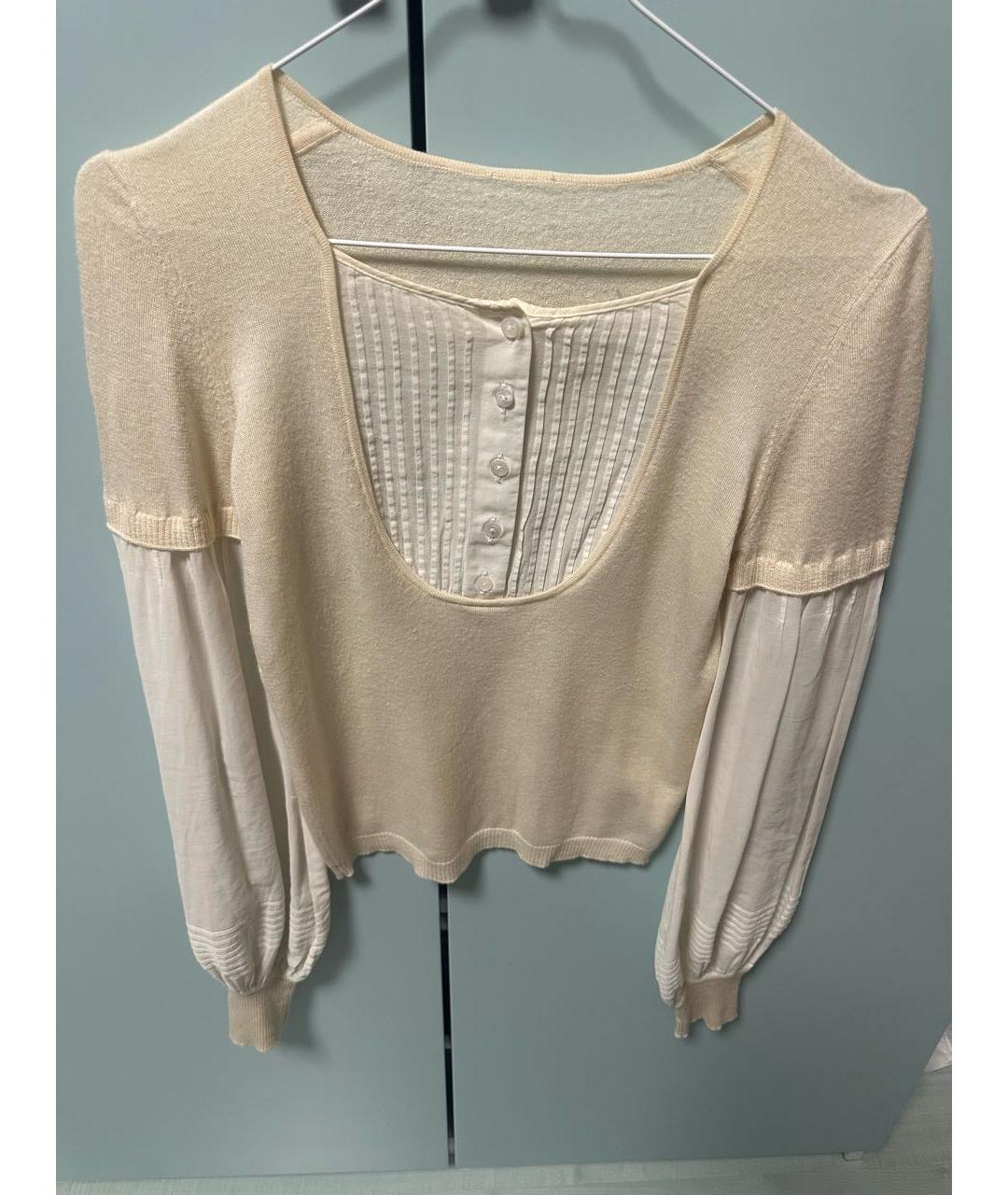 CHANEL Бежевый кашемировый джемпер / свитер, фото 4