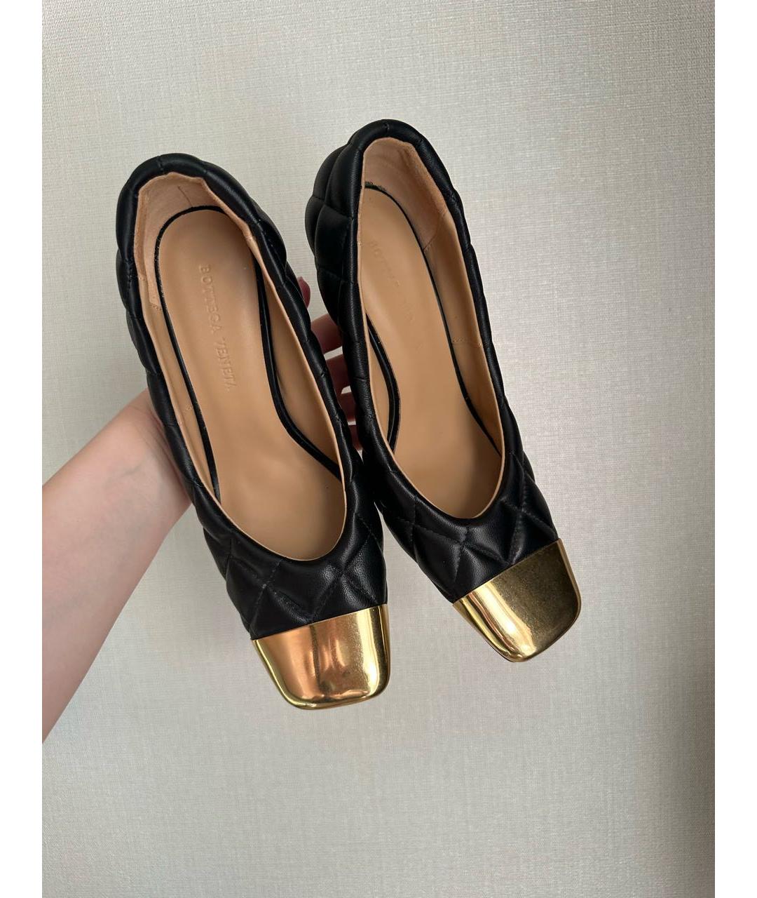 BOTTEGA VENETA Черные кожаные туфли, фото 2