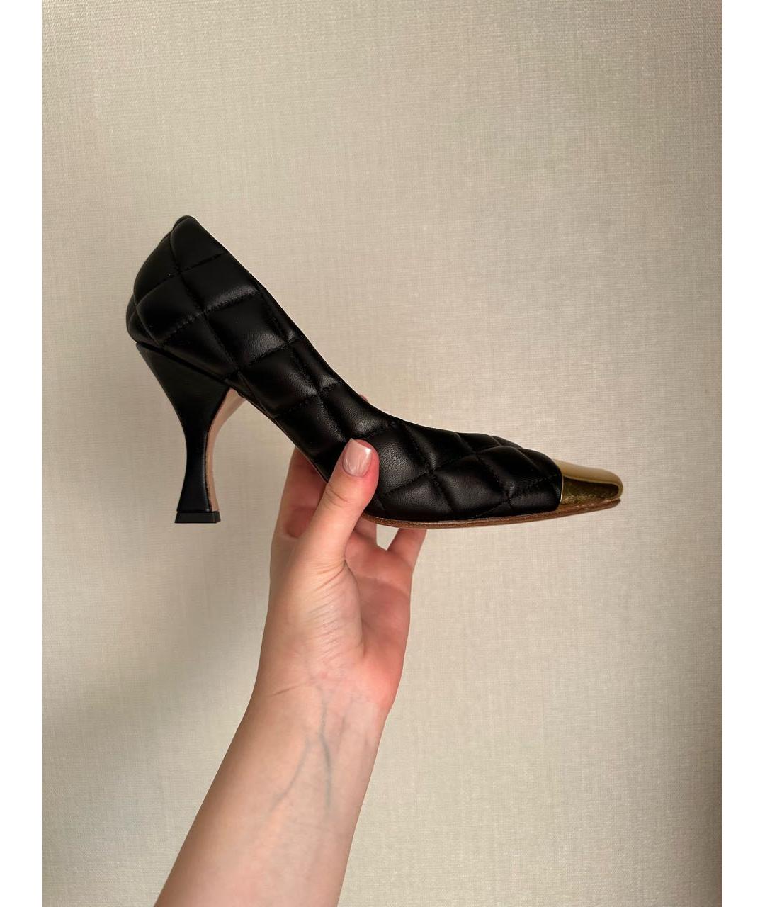 BOTTEGA VENETA Черные кожаные туфли, фото 5