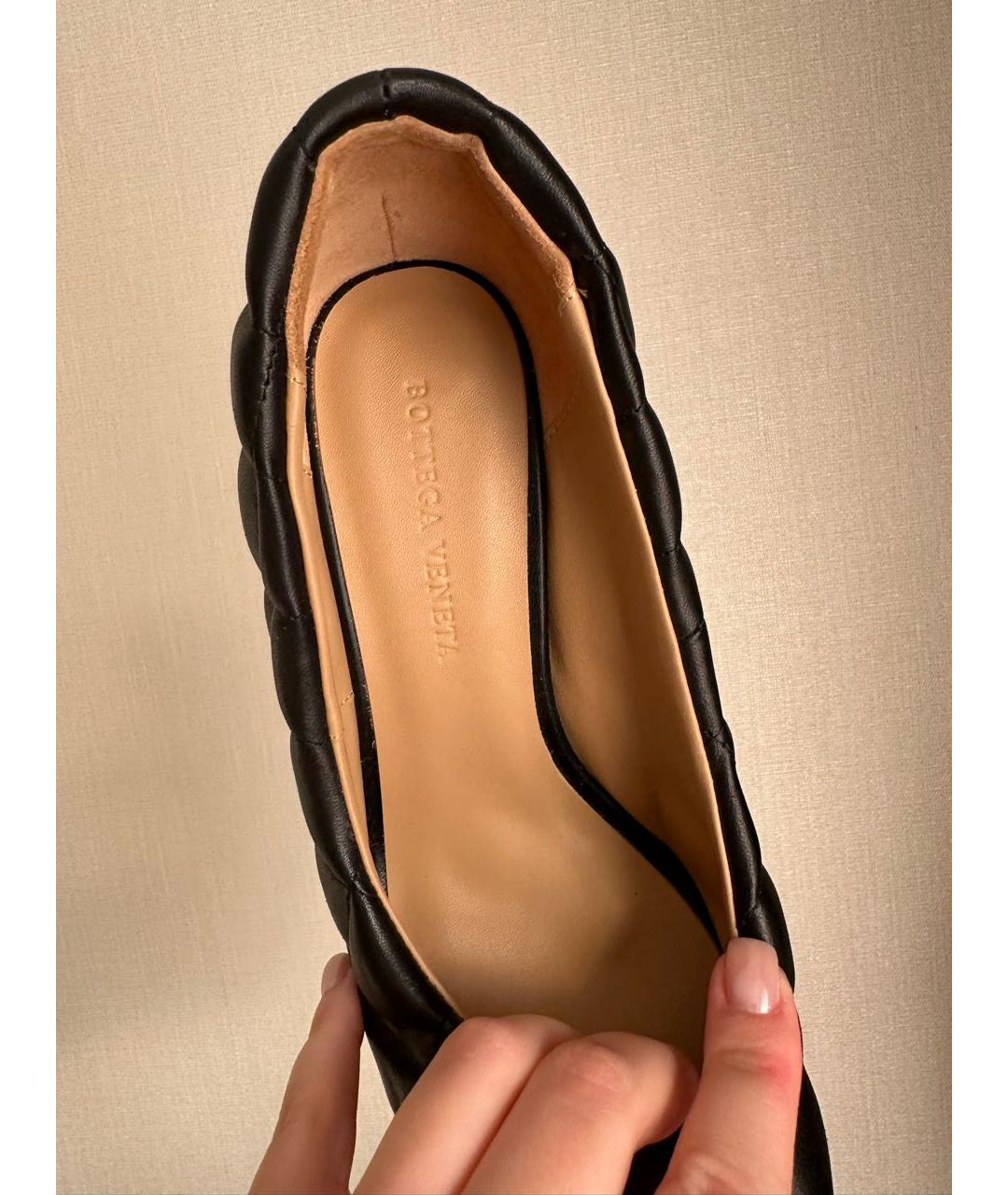 BOTTEGA VENETA Черные кожаные туфли, фото 3