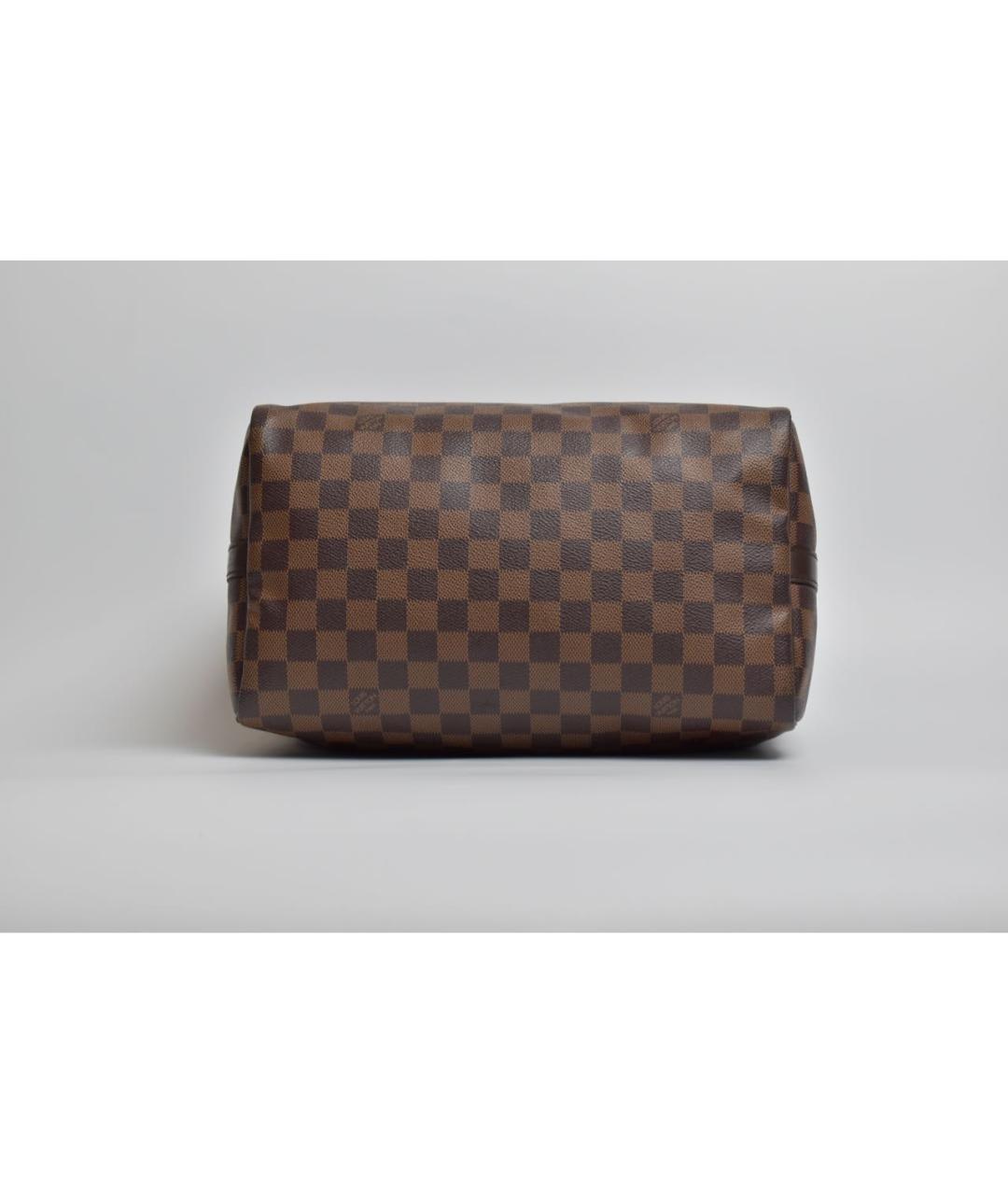 LOUIS VUITTON Коричневая кожаная сумка через плечо, фото 8