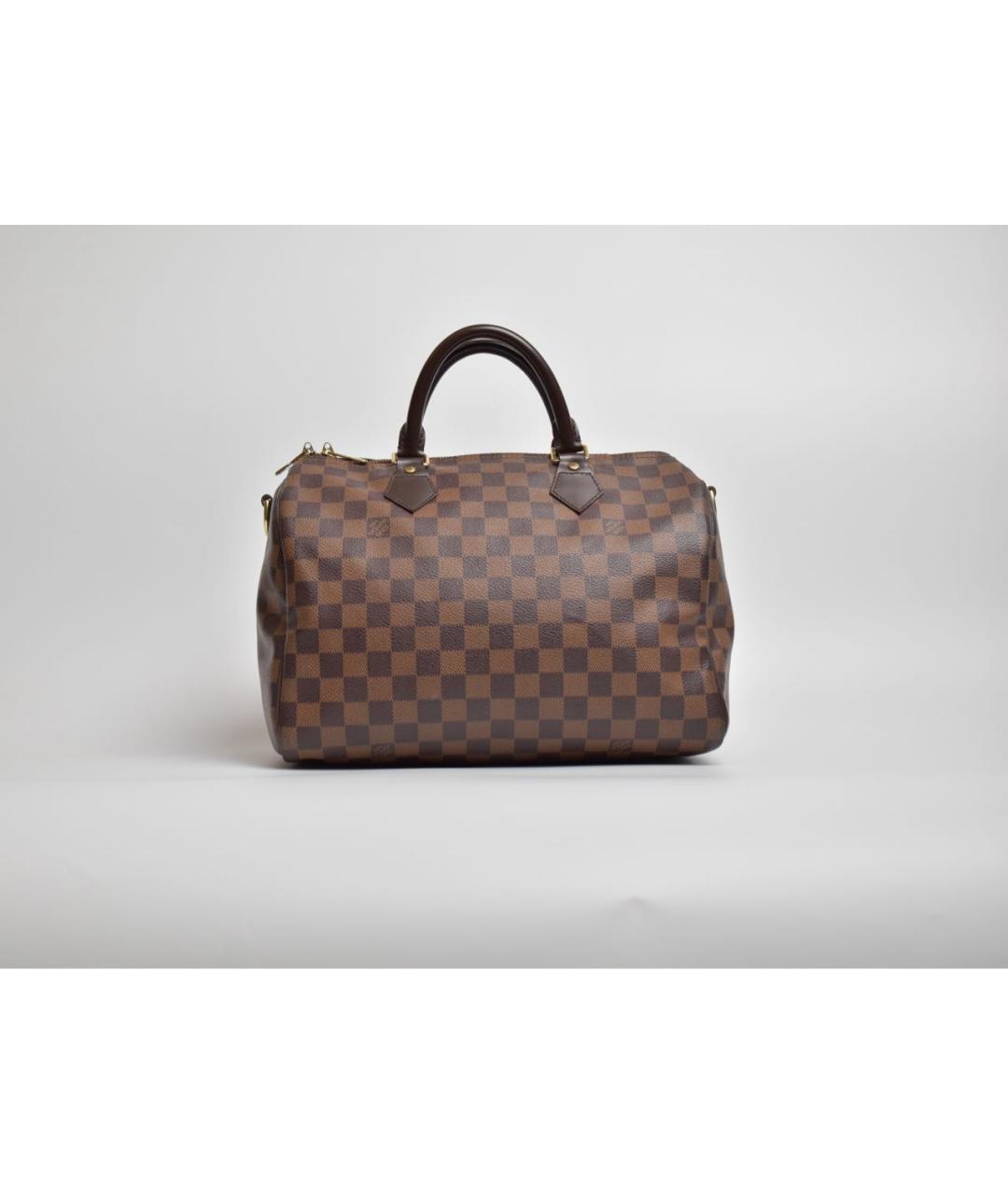 LOUIS VUITTON Коричневая кожаная сумка через плечо, фото 3