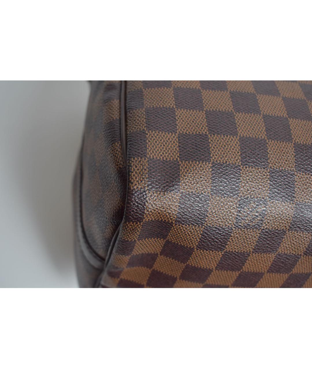 LOUIS VUITTON Коричневая кожаная сумка через плечо, фото 5