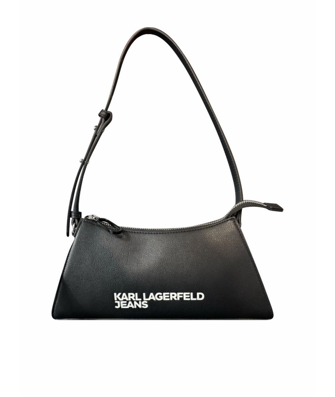 KARL LAGERFELD Черная сумка через плечо из искусственной кожи, фото 1