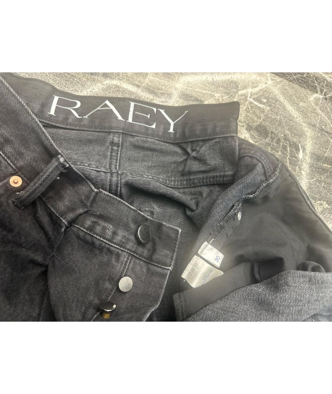 RAEY Черные хлопковые прямые джинсы, фото 4