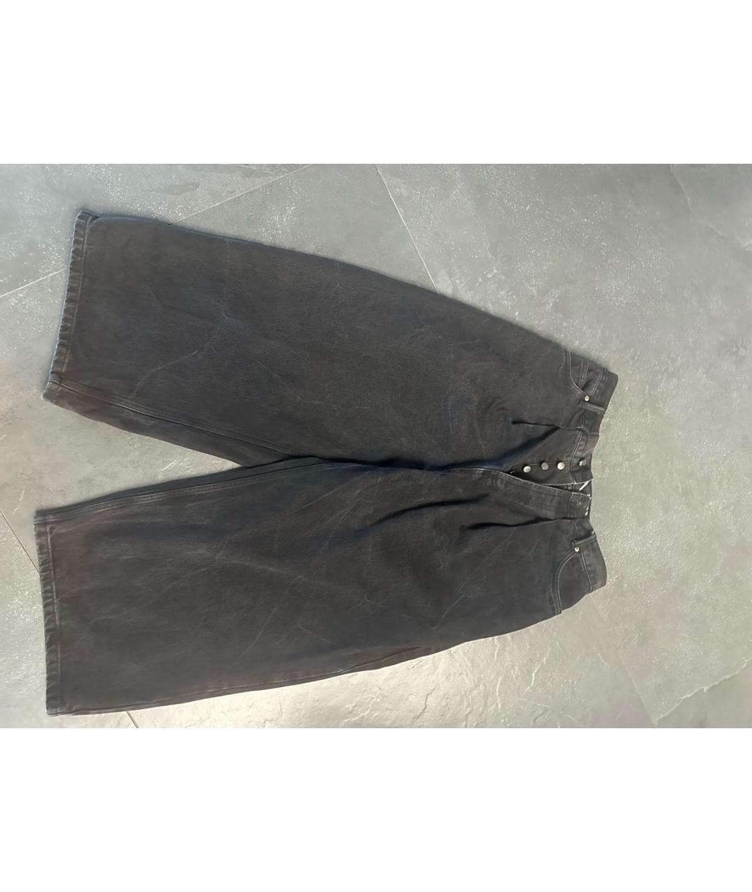 RAEY Черные хлопковые прямые джинсы, фото 5