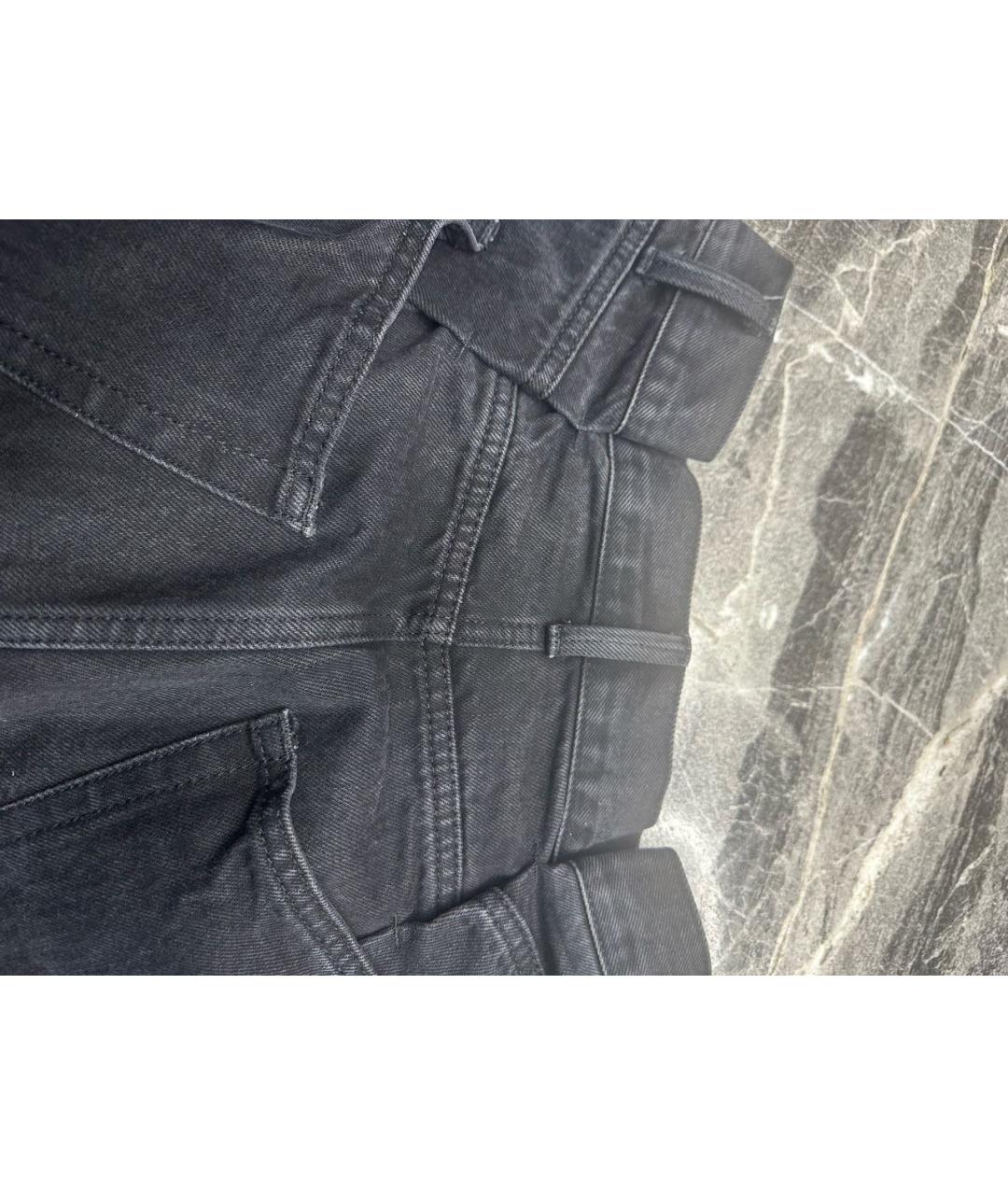 RAEY Черные хлопковые прямые джинсы, фото 3