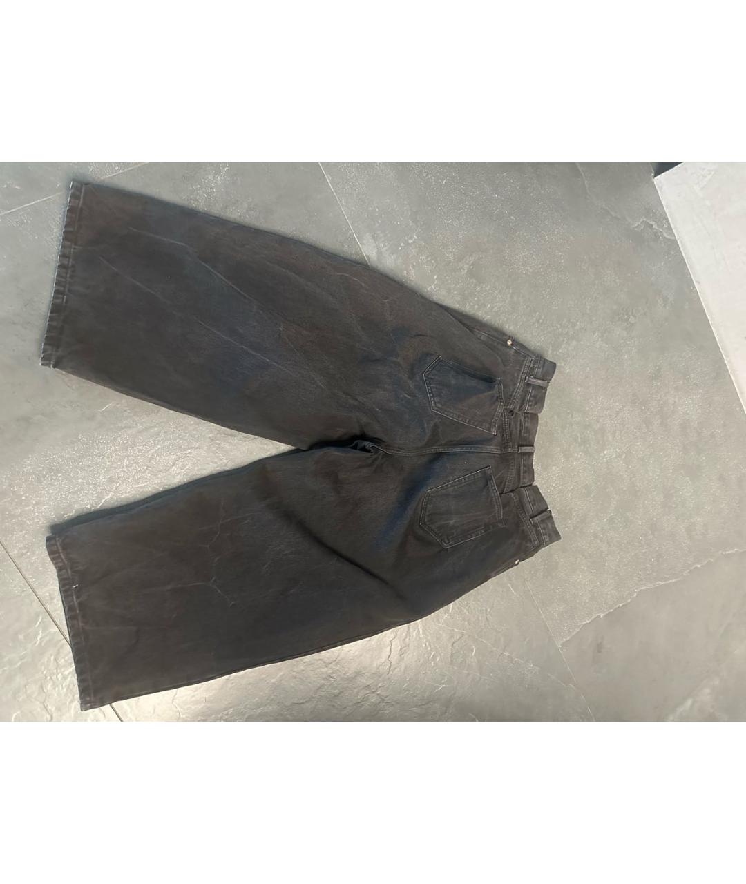 RAEY Черные хлопковые прямые джинсы, фото 2