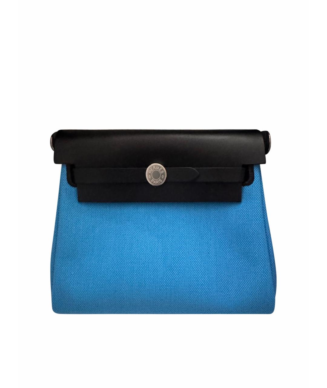 HERMES Синяя тканевая сумка через плечо, фото 1