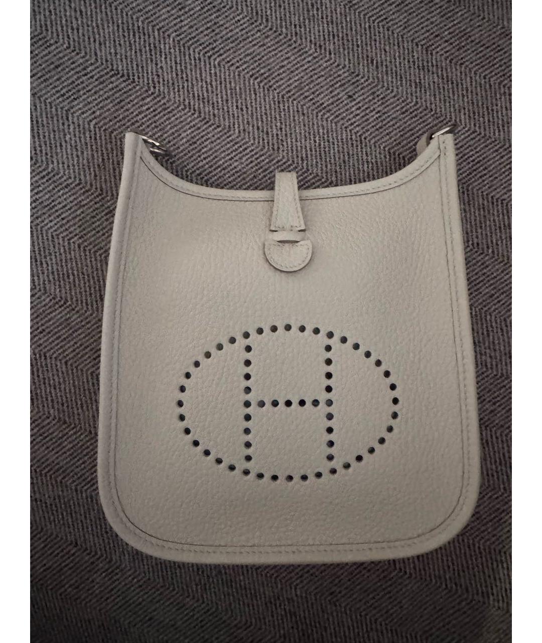 HERMES Бежевая кожаная сумка через плечо, фото 5