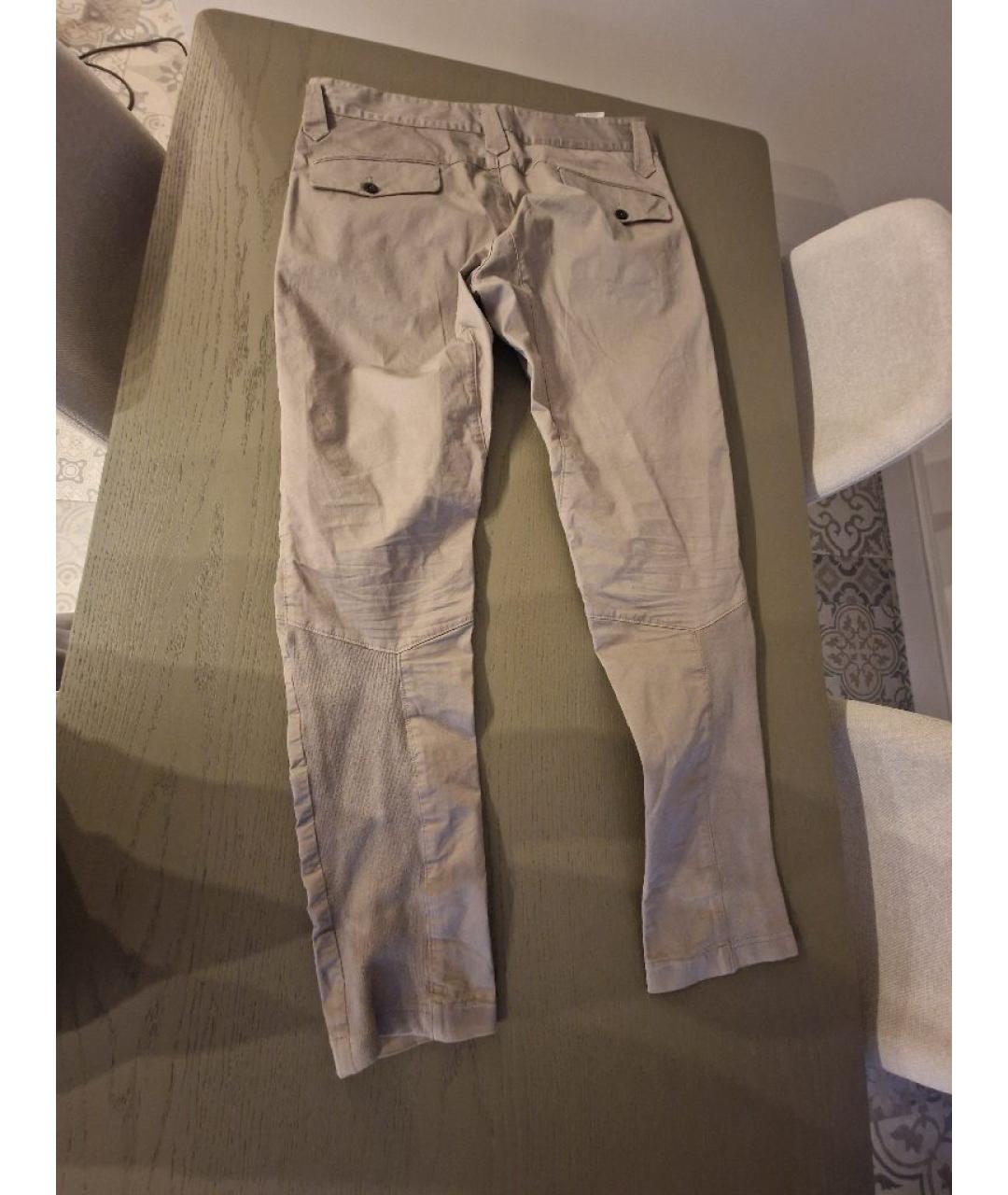 STONE ISLAND Серые хлопковые повседневные брюки, фото 2