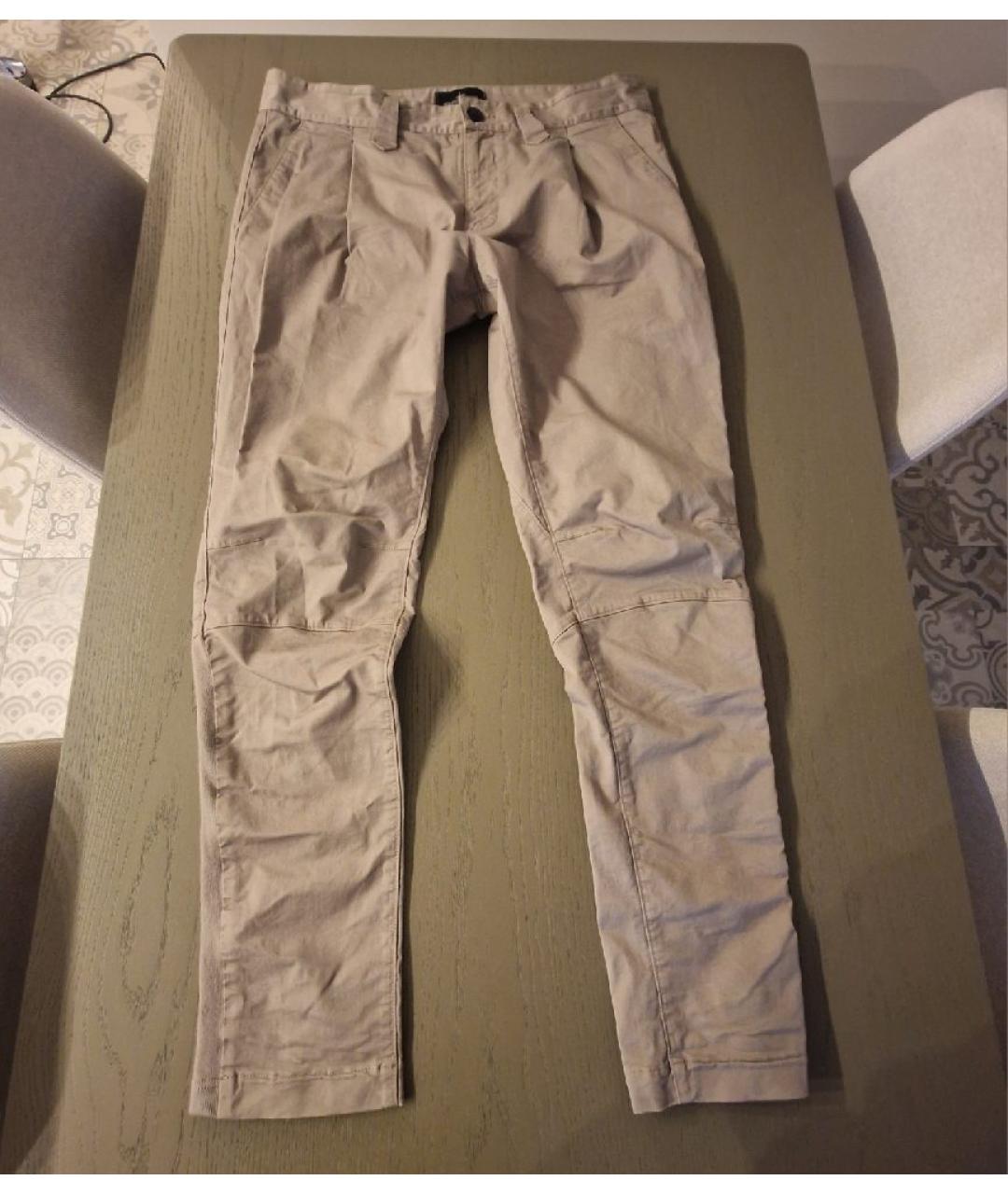 STONE ISLAND Серые хлопковые повседневные брюки, фото 7