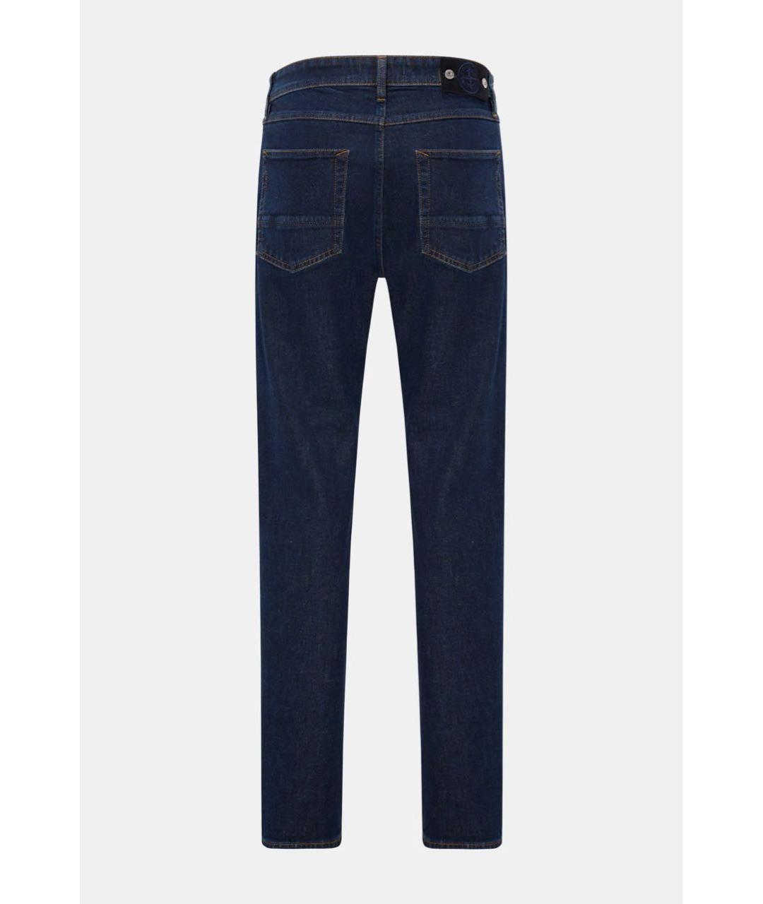 STONE ISLAND Темно-синие хлопковые джинсы, фото 7