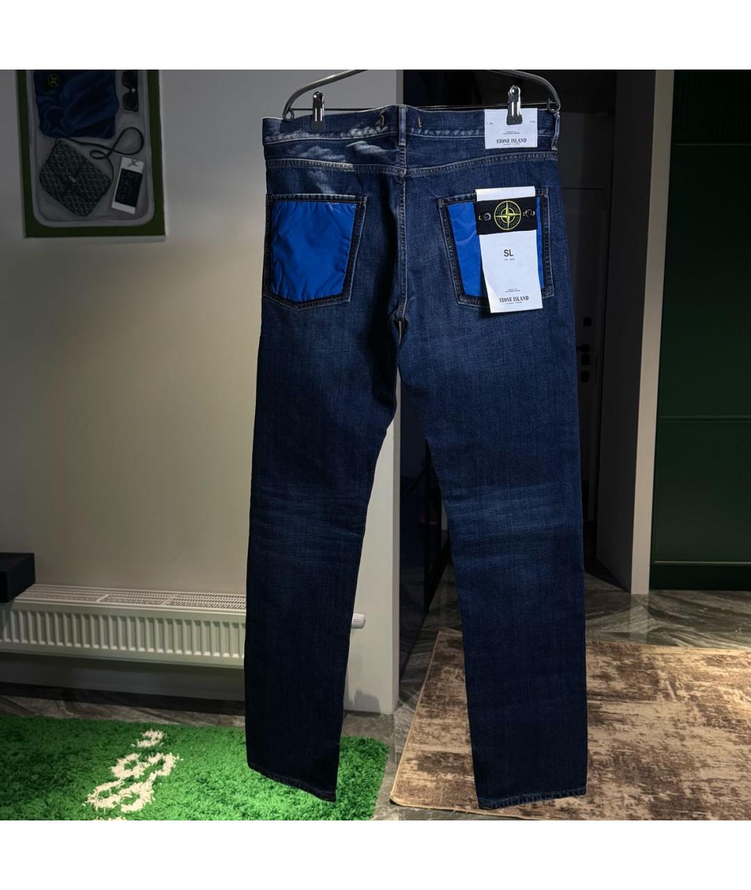 STONE ISLAND Темно-синие джинсы, фото 3