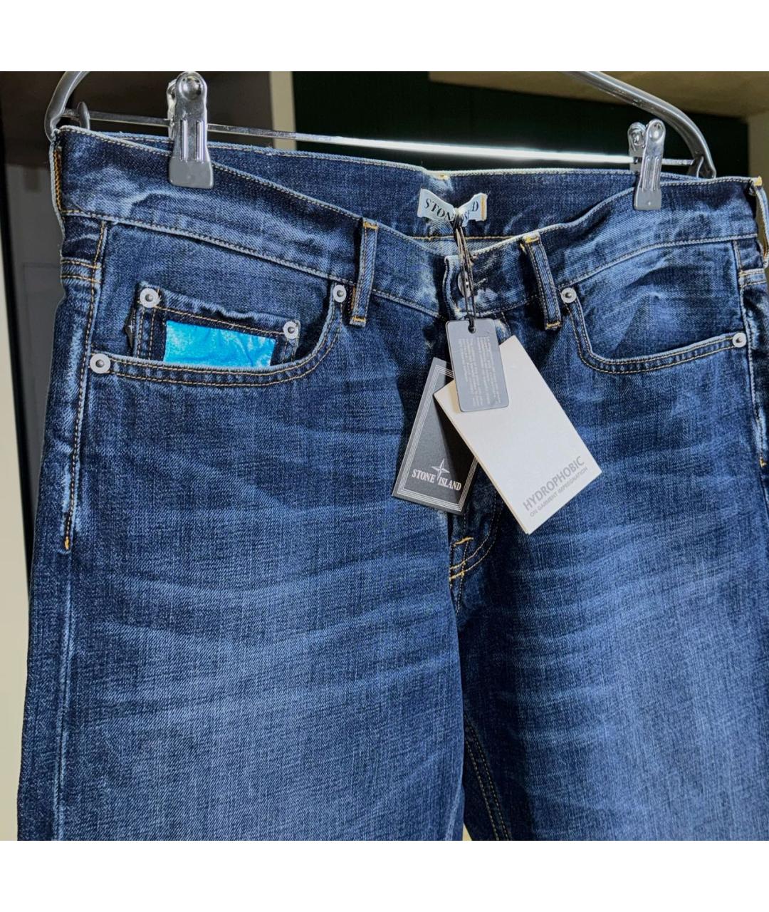 STONE ISLAND Темно-синие джинсы, фото 4