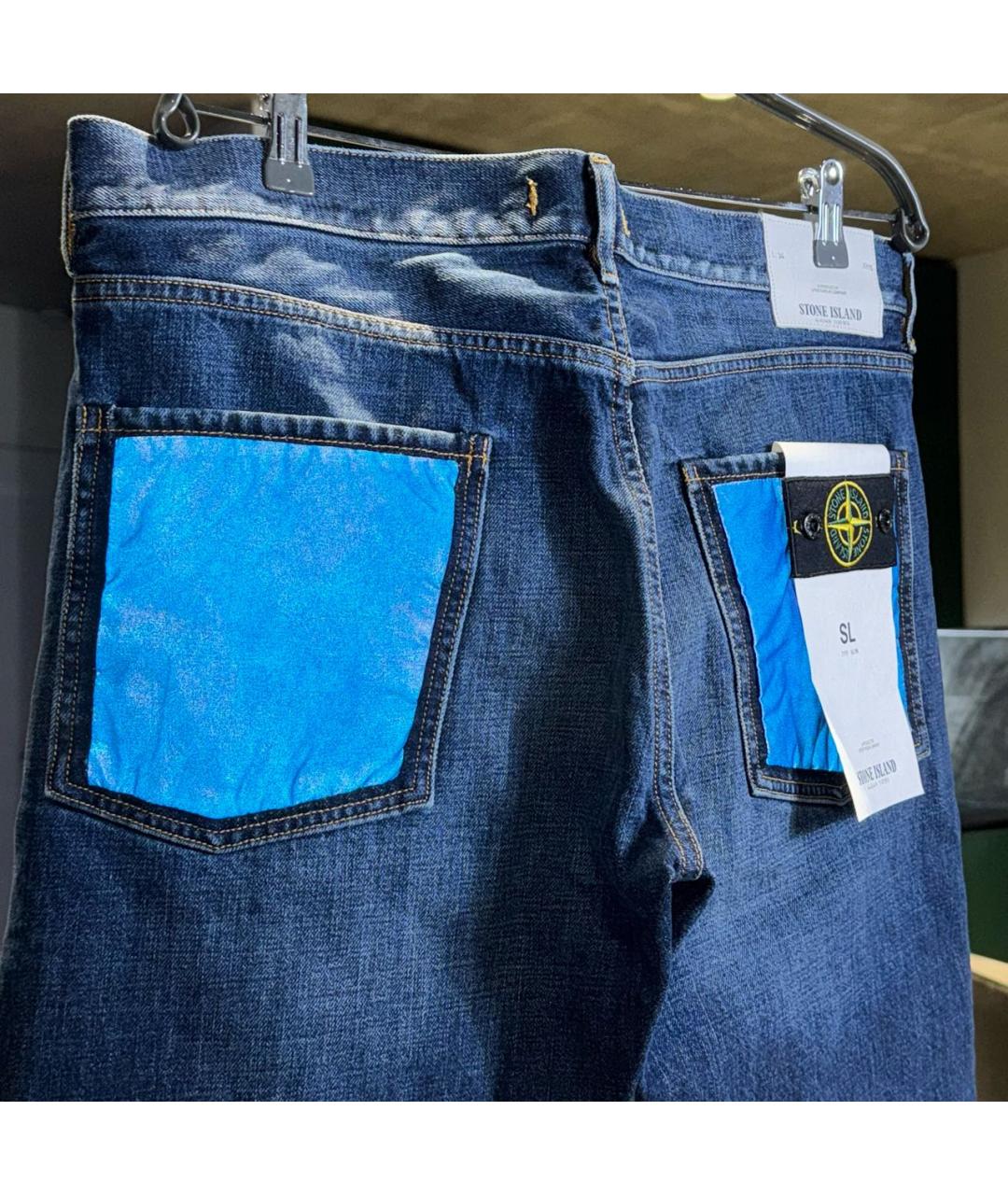 STONE ISLAND Темно-синие джинсы, фото 5
